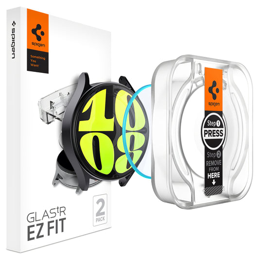 Zaštitna folija Spigen GlastR EZ FIT za Samsung Galaxy Watch7 / Watch6 / Watch5 / Watch4 44mm seriju, Set 2 komada, Kaljeno staklo AGL08493