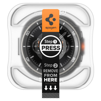 Zaštitna folija Spigen GlastR EZ FIT za Samsung Galaxy Watch8 Classic, Set 2 komada, Kaljeno staklo AGL09877
