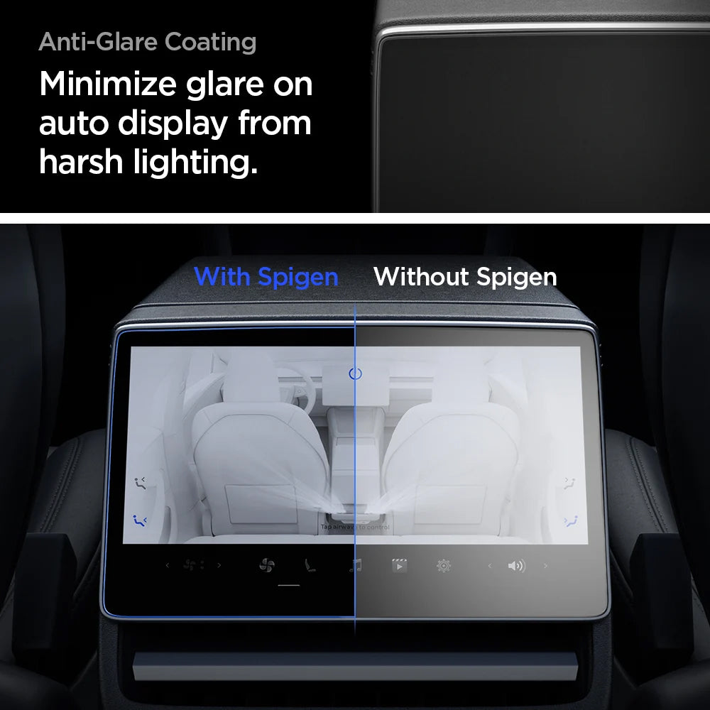 Zaštitna folija Spigen GlastR Slim Anti-Glare za Navigaciju Tesla Y (2026 / 2025) / 3 (2026 / 2025 / 2024), Kaljeno staklo AGL07586