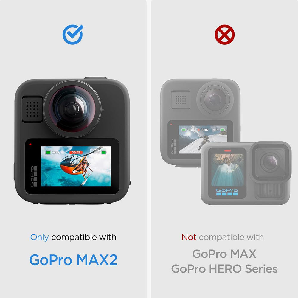Zaštitna folija za ekran Spigen GlastR Slim za GoPro Max 2, Set 2 komada, Kaljeno staklo AGL11230