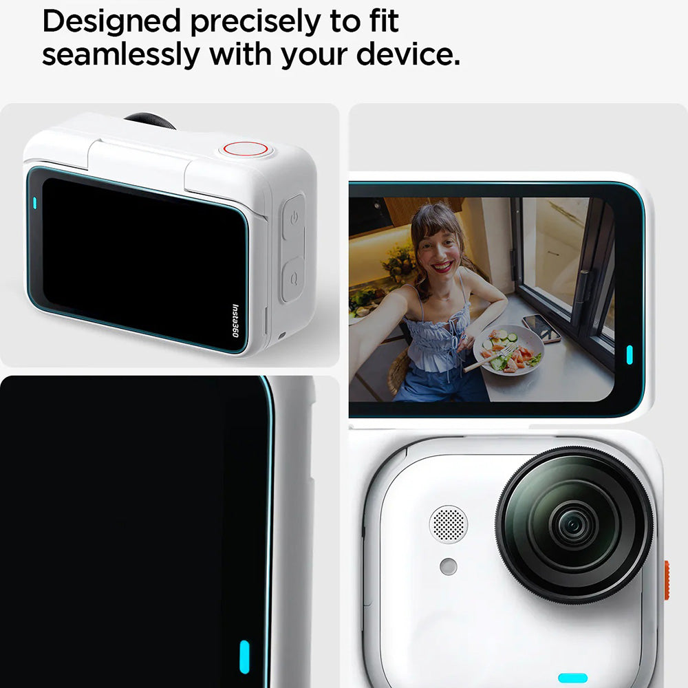 Zaštitna folija za ekran Spigen GlastR Slim za Insta360 Go Ultra, Kaljeno staklo, Set od 2 komada AGL11171