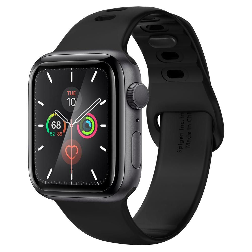 Zaštitna folija Spigen ProFlex EZ FIT za Apple Watch 44mm seriju, Set 2 komada, Fleksibilno staklo, Crna