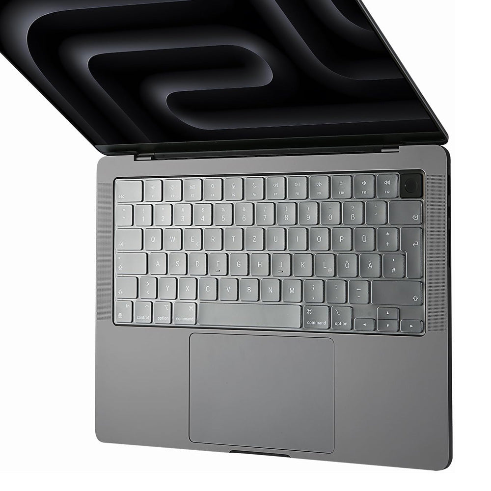 Techsuit PureTypeX zaštitna maska za tipkovnicu za Apple MacBook Pro 14 / Air 13 / Air 15 serije, prozirna