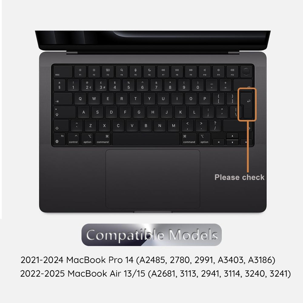 Techsuit PureTypeX zaštitna maska za tipkovnicu za Apple MacBook Pro 14 / Air 13 / Air 15 serije, prozirna