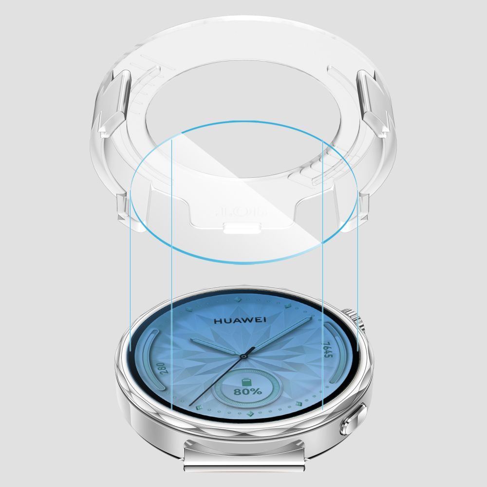 Zaštitna folija Tech-Protect Easy Set+ za Huawei Watch GT 5 41mm, Set 2 komada, Kaljeno staklo