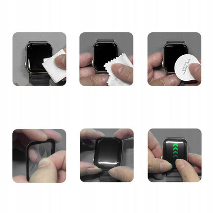 Zaštitna folija Tech-Protect Flex+ za Apple Watch 46mm seriju, Set 2 komada, Fleksibilno staklo, Crna