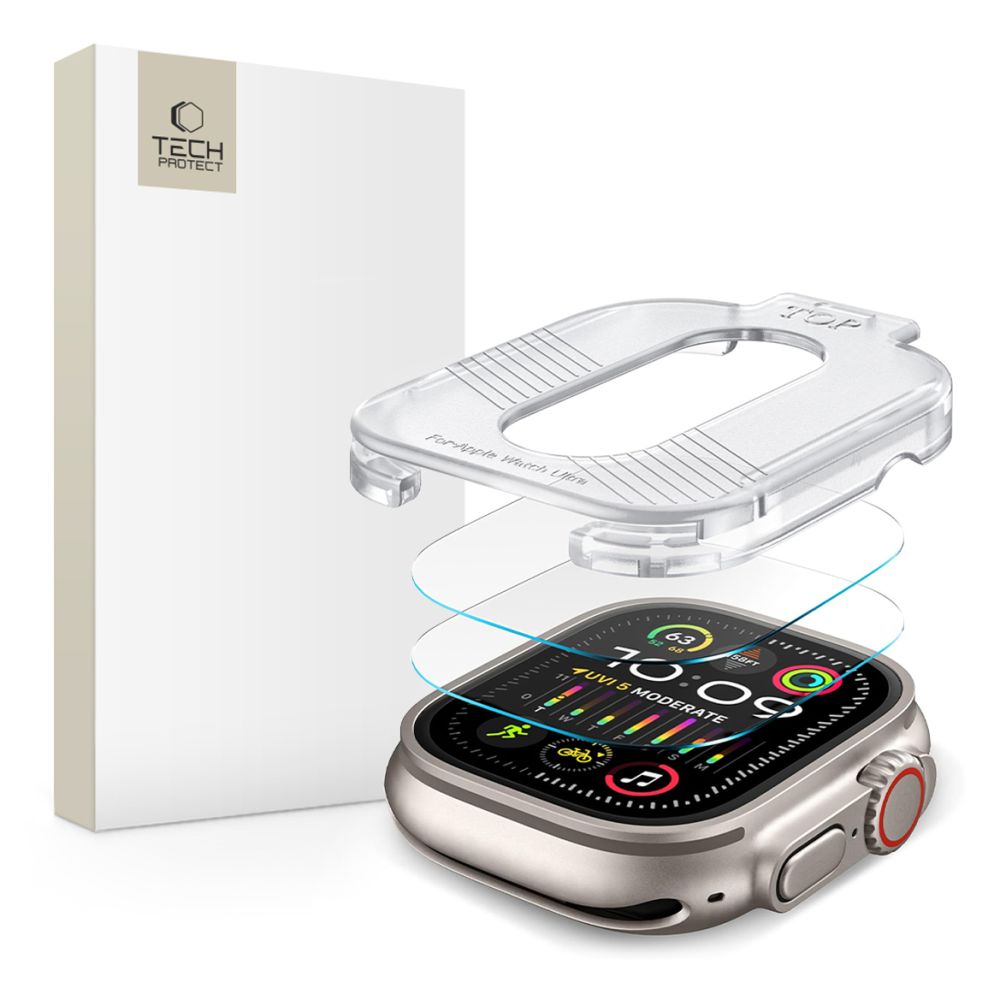 Folija zaštite Tech-Protect Supreme Set za Apple Watch Ultra seriju, Set od 2 komada, Kaljeno staklo