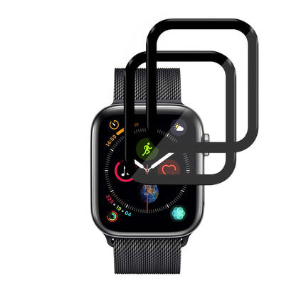 Folija za zaštitu Techsuit Nano Flex za Apple Watch 44mm seriju, Set 2 komada, Plastika, Crna