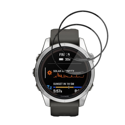 Folija za zaštitu Techsuit Nano Flex za Garmin Fenix 7S Pro Solar, Set 2 komada, Plastika, Crna
