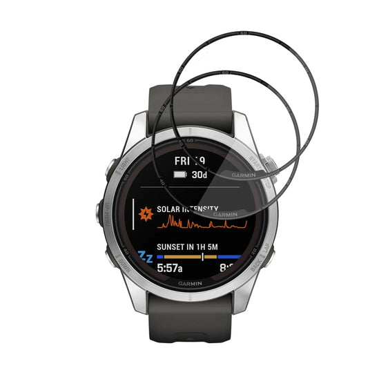 Folija za zaštitu Techsuit Nano Flex za Garmin Fenix 7S Pro Solar, Set 2 komada, Plastika, Crna
