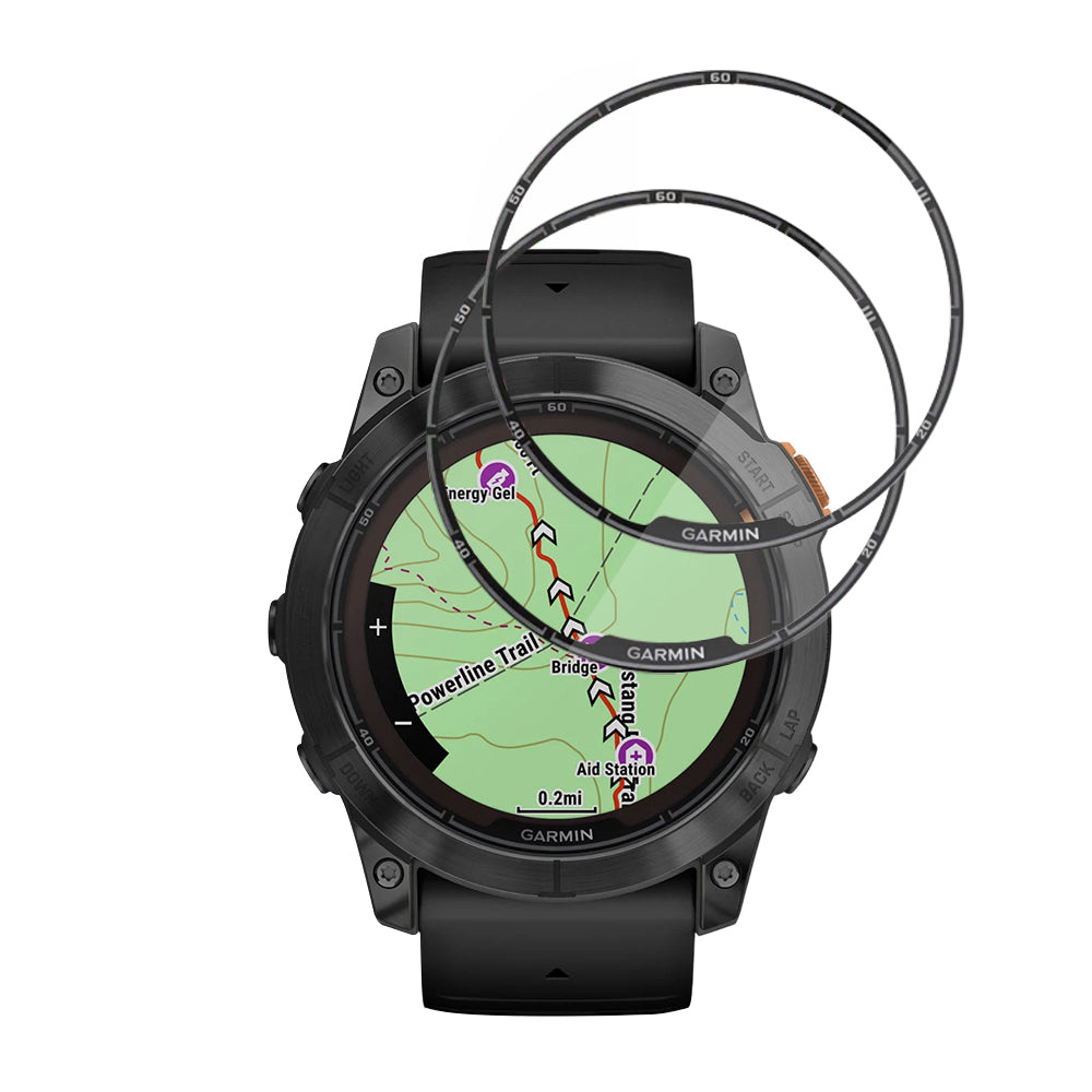 Folija za zaštitu Techsuit Nano Flex za Garmin Fenix 7X Pro Solar, Set 2 komada, Plastika, Crna