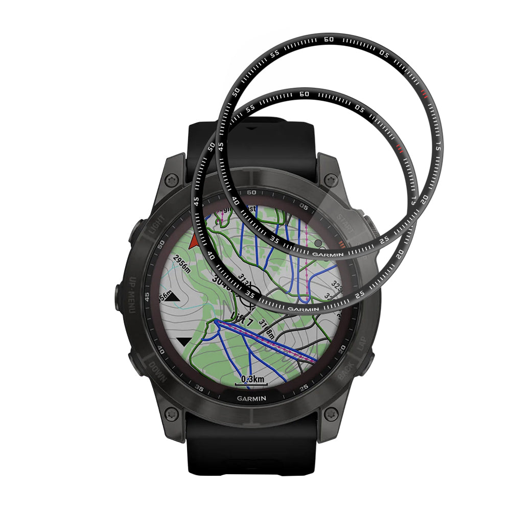 Folija za zaštitu Techsuit Nano Flex za Garmin Fenix 7X, Set 2 komada, Plastika, Crna