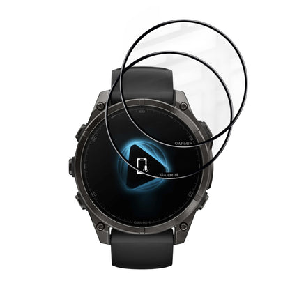 Zaštitna folija Techsuit Nano Flex za Garmin Fenix 8 Pro 47mm / 8 47mm, Set 2 komada, Plastika, Crna
