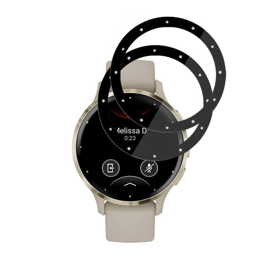 Folija za zaštitu Techsuit Nano Flex za Garmin Venu 3S, Set 2 komada, Plastika, Crna
