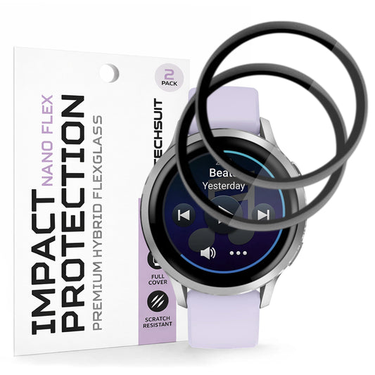 Folija za zaštitu Techsuit Nano Flex za Garmin Venu 4 41mm, Set 2 komada, Plastika, Crna