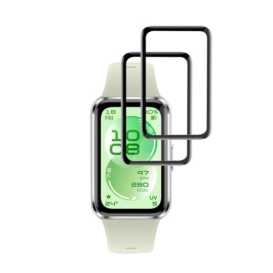 Folija za zaštitu Techsuit Nano Flex za Huawei Band 11, Set 2 komada, Plastika, Crna