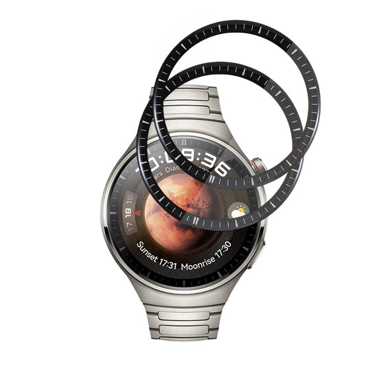 Folija za zaštitu Techsuit Nano Flex za Huawei Watch 4 Pro, Set 2 komada, Plastika, Crna