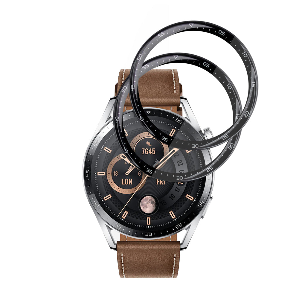 Folija za zaštitu Techsuit Nano Flex za Huawei Watch GT 3 46mm, Set 2 komada, Plastika, Crna