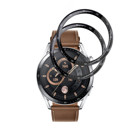 Folija za zaštitu Techsuit Nano Flex za Huawei Watch GT 3 46mm, Set 2 komada, Plastika, Crna