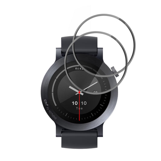 Folija za zaštitu Techsuit Nano Flex za Nothing CMF Watch 3 Pro, Set 2 komada, Plastika, Crna