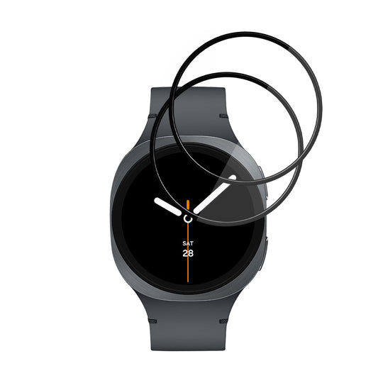 Folija za zaštitu Techsuit Nano Flex za Samsung Galaxy Watch8 40mm, Set 2 komada, Plastika, Crna