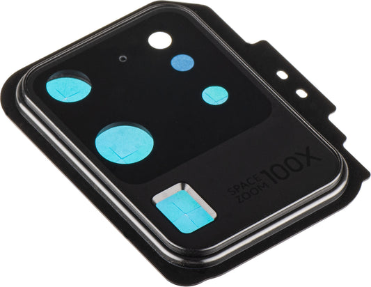 Staklo Kamere Stražnje Samsung Galaxy S20 Ultra 5G G988 / S20 Ultra G988, s Okvirom, Crno