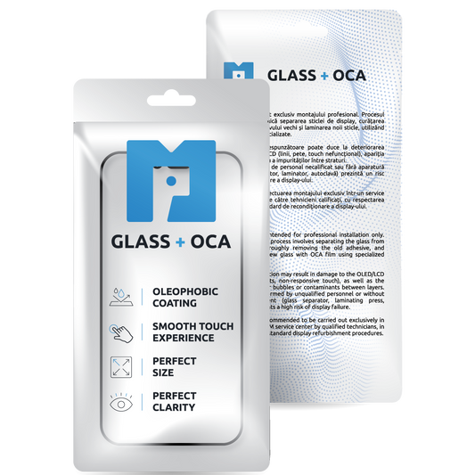 Staklo zaslona + OCA MP kompatibilno s Apple iPhone 16 Pro Max, Crno