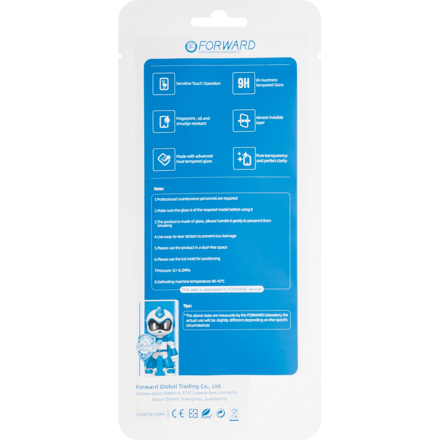 Staklo zaslona + Edge Glue / OCA Forward Guard za Huawei P30 Pro, Crna