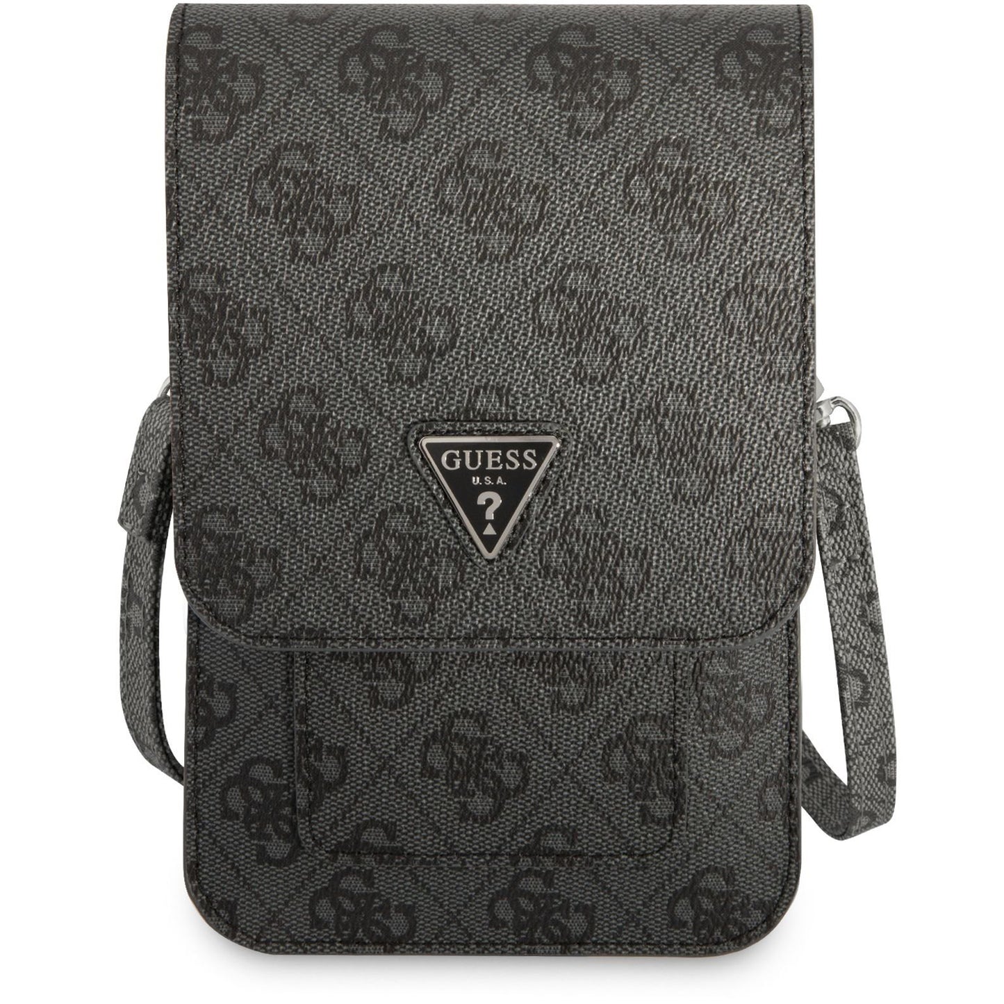 Univerzalna torbica za telefon, Guess, 4G Triangle Logo, Crna