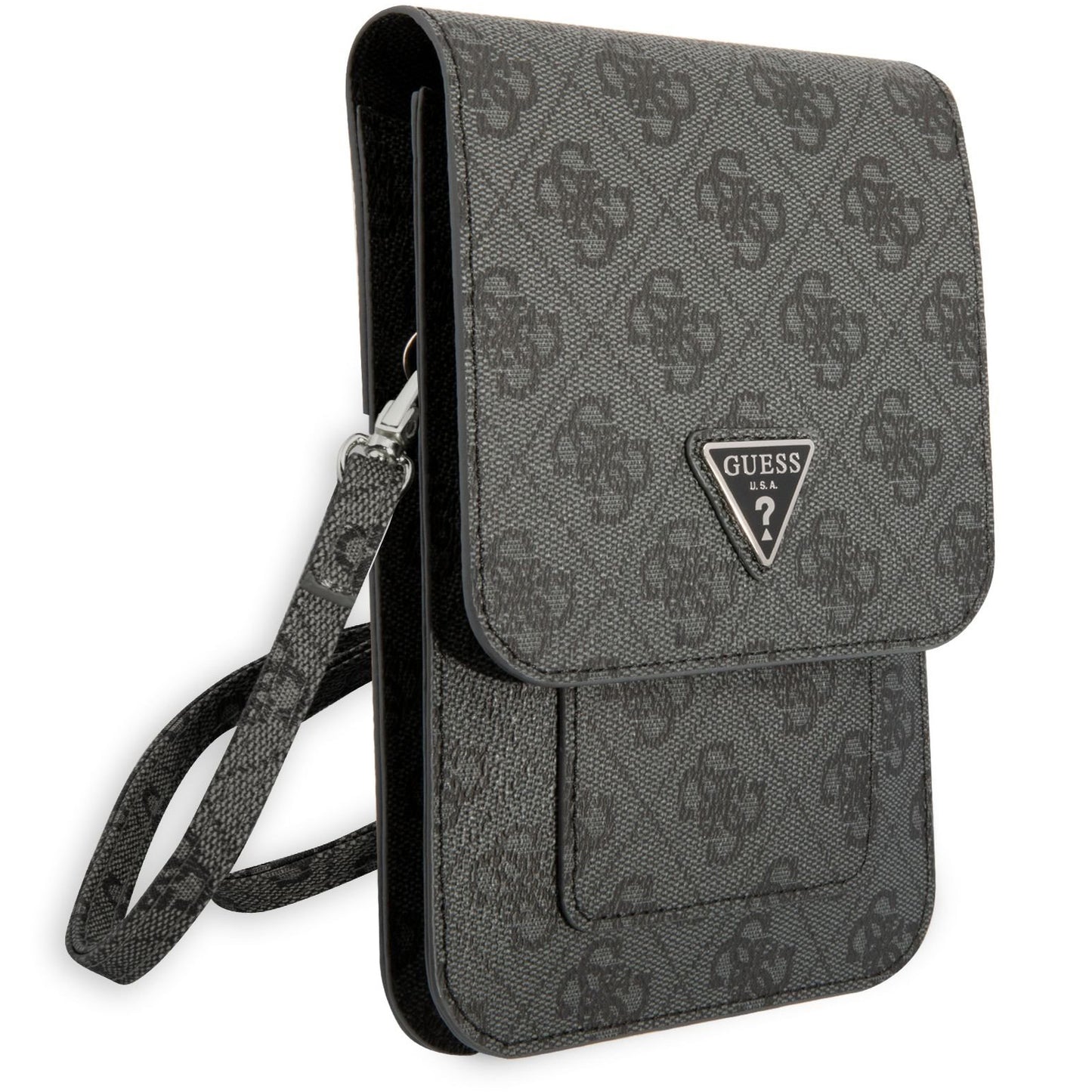 Univerzalna torbica za telefon, Guess, 4G Triangle Logo, Crna