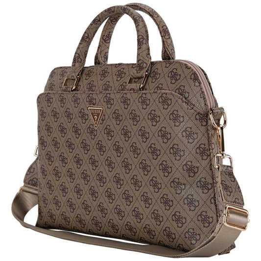 Torba Guess 4G Triangle Logo za laptop 15 inča, smeđa