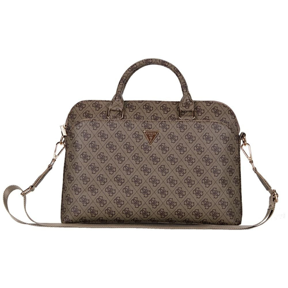 Torba Guess 4G Triangle Logo za laptop 15 inča, smeđa