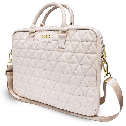 Torba Guess Quilted za laptop 15 inča, roza
