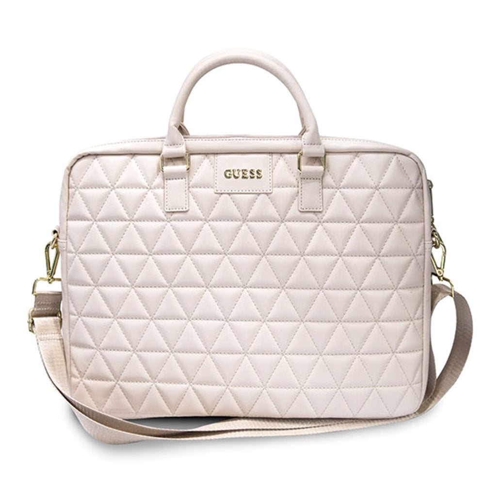Torba Guess Quilted za laptop 15 inča, roza