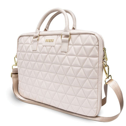 Torba Guess Quilted za laptop 15 inča, roza