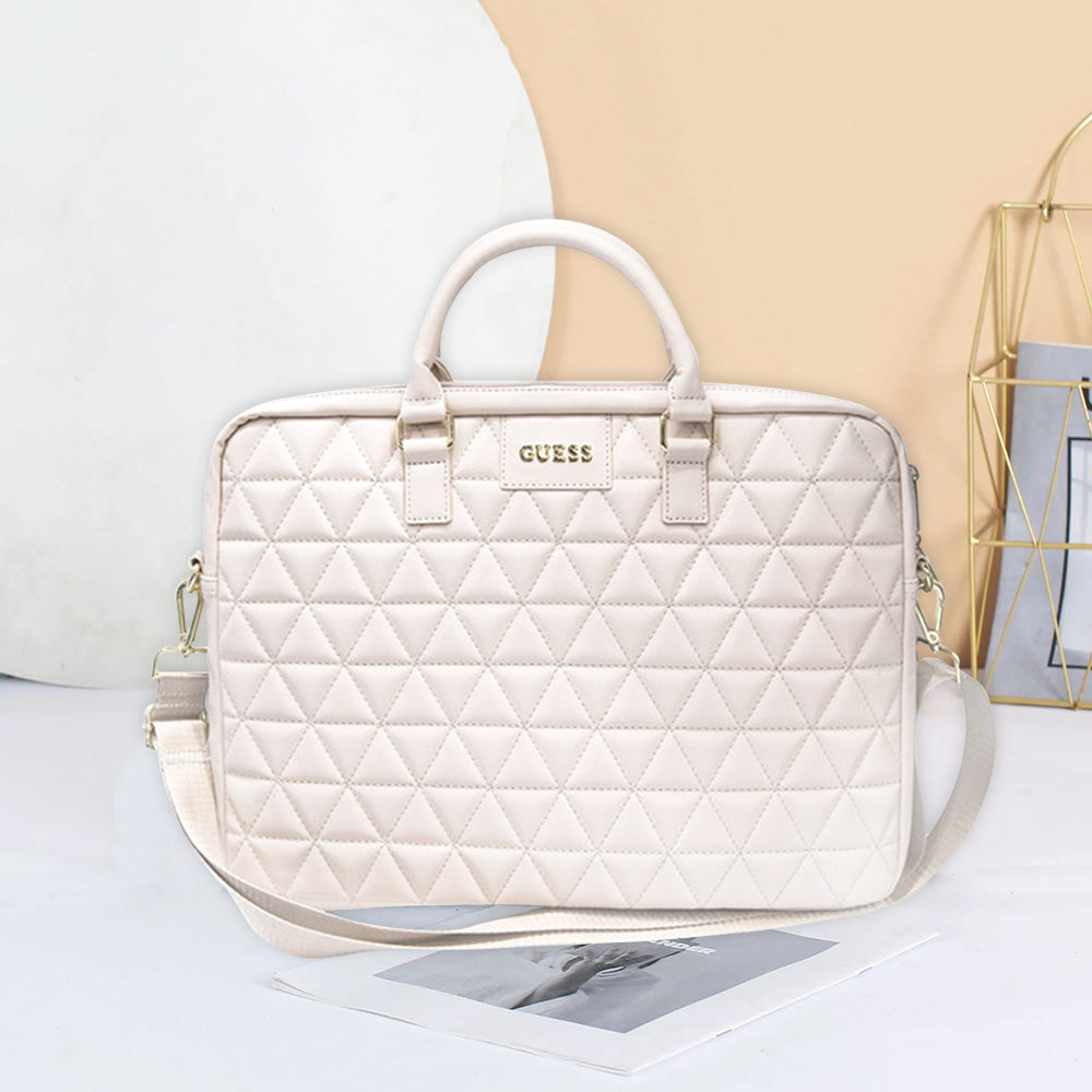Torba Guess Quilted za laptop 15 inča, roza