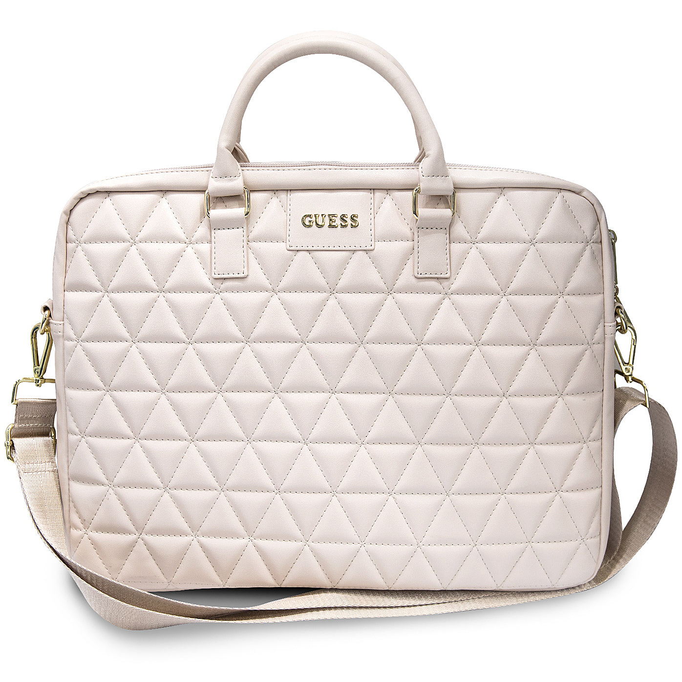 Torba Guess Quilted za laptop 15 inča, roza
