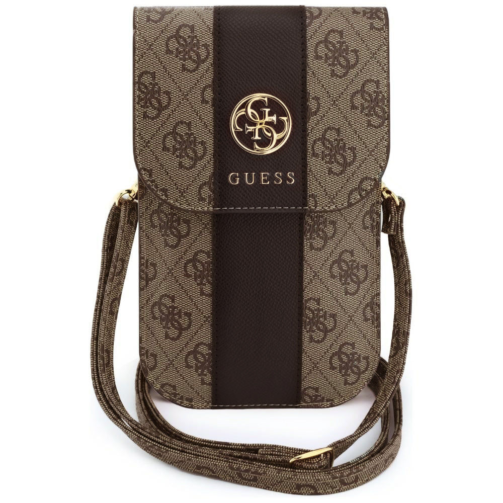 Univerzalna torbica za telefon, Guess, 4G Classic Logo Stripe, Smeđa