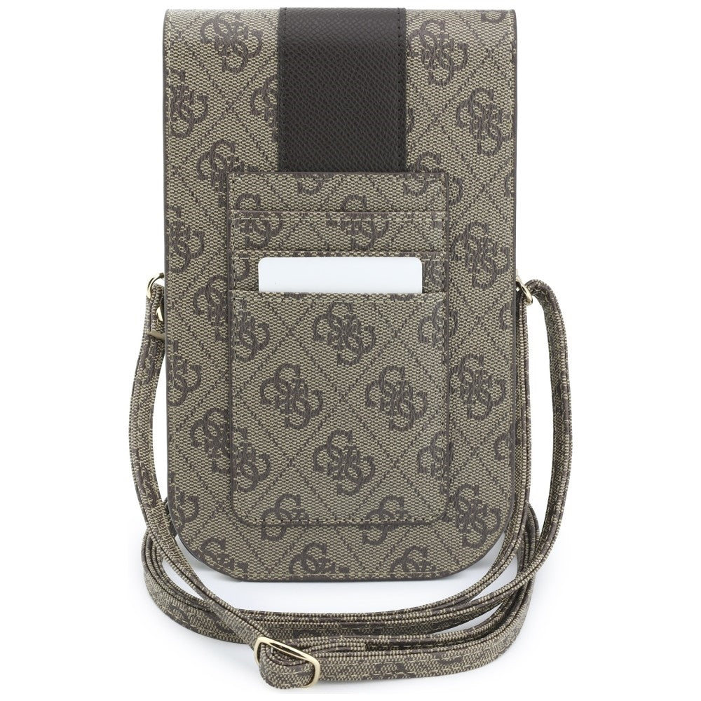 Univerzalna torbica za telefon, Guess, 4G Classic Logo Stripe, Smeđa