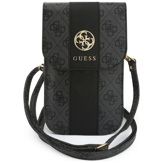 Univerzalna torbica za telefon, Guess, 4G Classic Logo Stripe, Crna