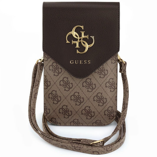 Univerzalna torbica za telefon, Guess, 4G Grained Classic Logo, Smeđa