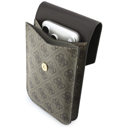 Univerzalna torbica za telefon, Guess, 4G Grained Classic Logo, Smeđa