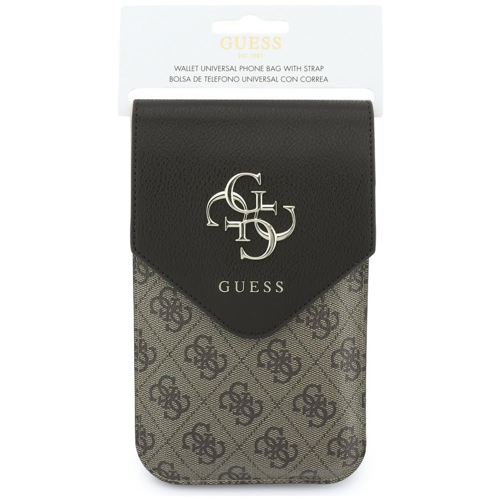 Univerzalna torbica za telefon, Guess, 4G Grained Classic Logo, Smeđa