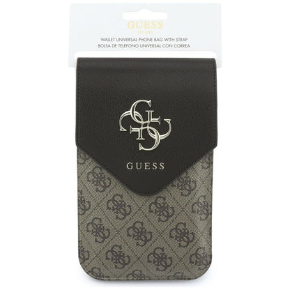 Univerzalna torbica za telefon, Guess, 4G Grained Classic Logo, Smeđa