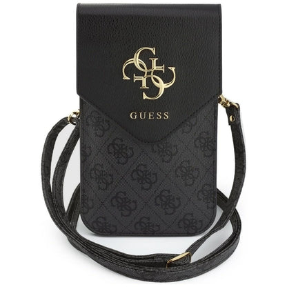 Univerzalna torbica za telefon, Guess, 4G Grained Classic Logo, Crna