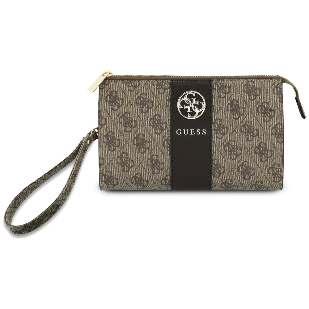 Univerzalna torbica za mobitel, Guess, 4G Round Classic Logo Stripe, smeđa