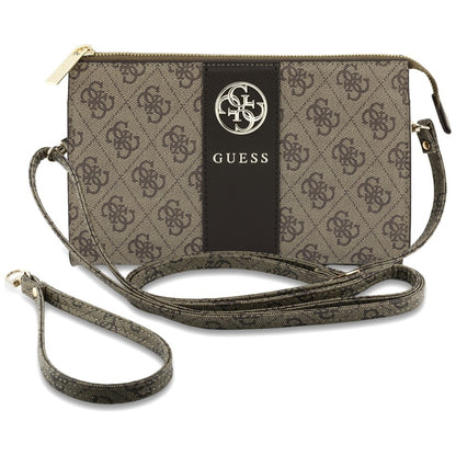 Univerzalna torbica za mobitel, Guess, 4G Round Classic Logo Stripe, smeđa