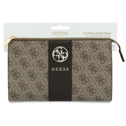 Univerzalna torbica za mobitel, Guess, 4G Round Classic Logo Stripe, smeđa