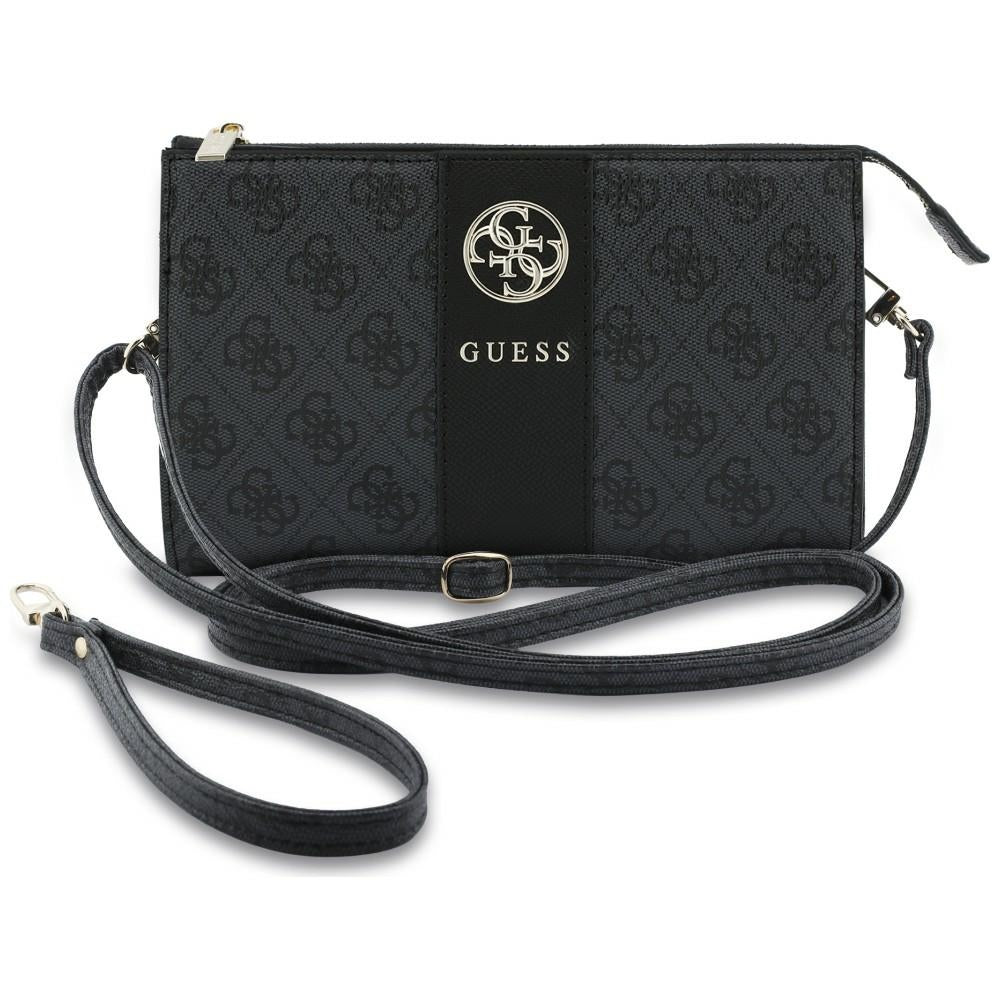 Univerzalna torbica za mobitel, Guess, 4G Round Classic Logo Stripe, crna