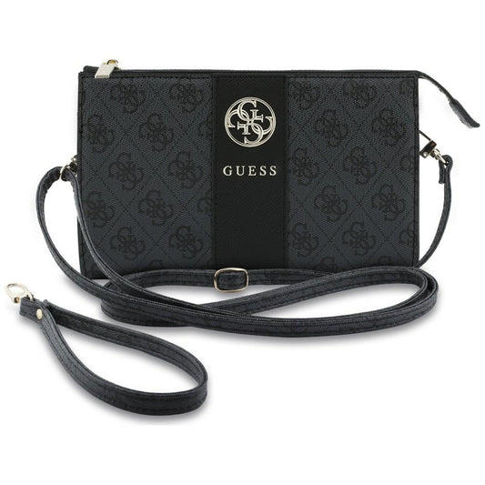 Univerzalna torbica za mobitel, Guess, 4G Round Classic Logo Stripe, crna